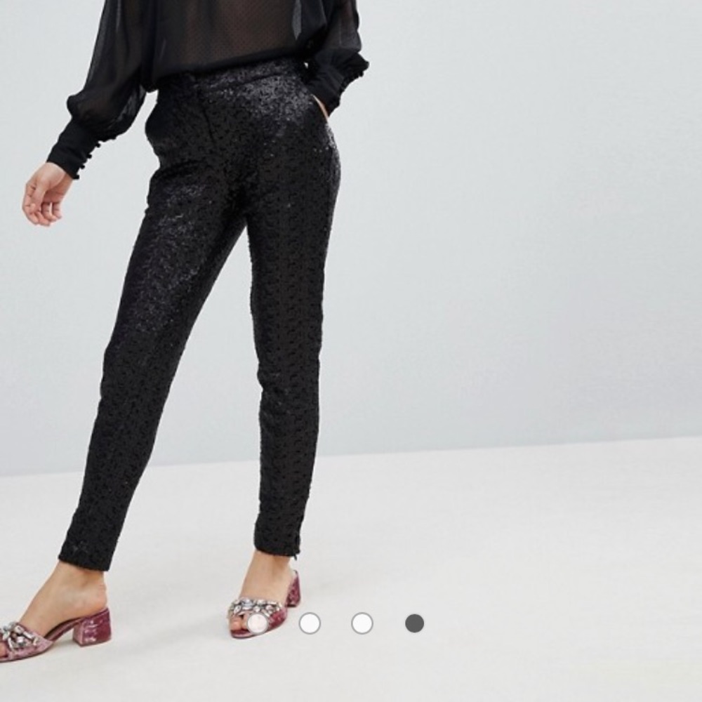 ASOS Black Sequin Pants